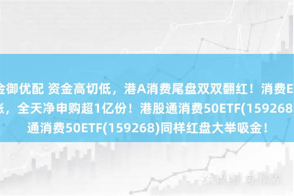 金御优配 资金高切低，港A消费尾盘双双翻红！消费ETF(159928)逆市收涨，全天净申购超1亿份！港股通消费50ETF(159268)同样红盘大举吸金！